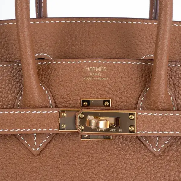 Hermès Birkin 25 in Gold Togo Leather with Gold Hardware - Image 7