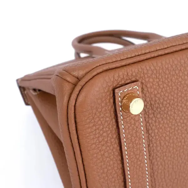 Hermès Birkin 25 in Gold Togo Leather with Gold Hardware - Image 8