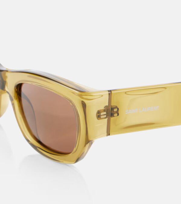 Saint Laurent SL 713 Rectangular Sunglasses – Green Acetate & Brown Lenses - Image 3