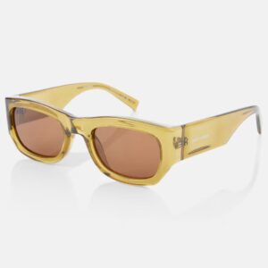 Saint Laurent SL 713 Rectangular Sunglasses – Green Acetate & Brown Lenses