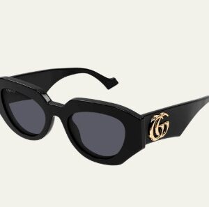 Gucci Oversized Rectangular Acetate Sunglasses