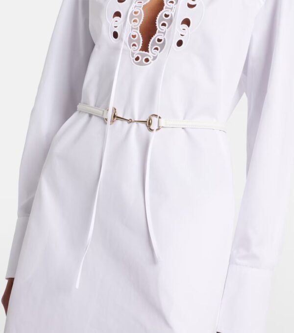 Gucci Horsebit Cotton Poplin Midi Dress - Image 3