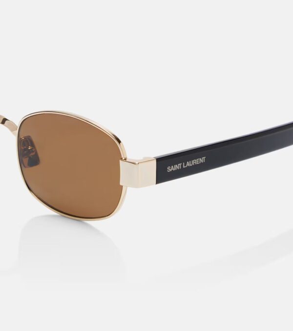 Saint Laurent SL 706 Square Sunglasses – Gold & Black Metal with Brown Lenses - Image 2