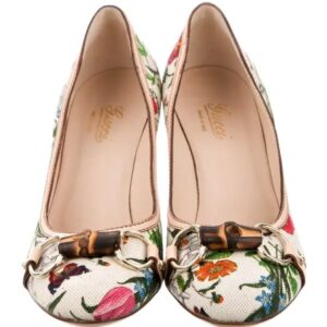 Gucci Flora Bamboo Runway Pumps