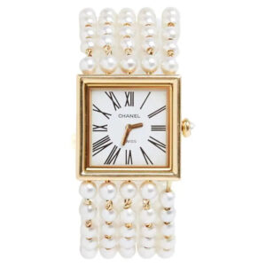 Montre Mademoiselle Yellow Gold & Pearl Bracelet Watch