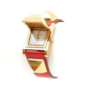 Hermès Médor Collier de Chien Watch with Braise Leather Strap