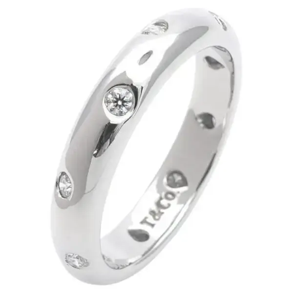 Tiffany & Co. Etoile Platinum & Diamond Band Ring – Size 7